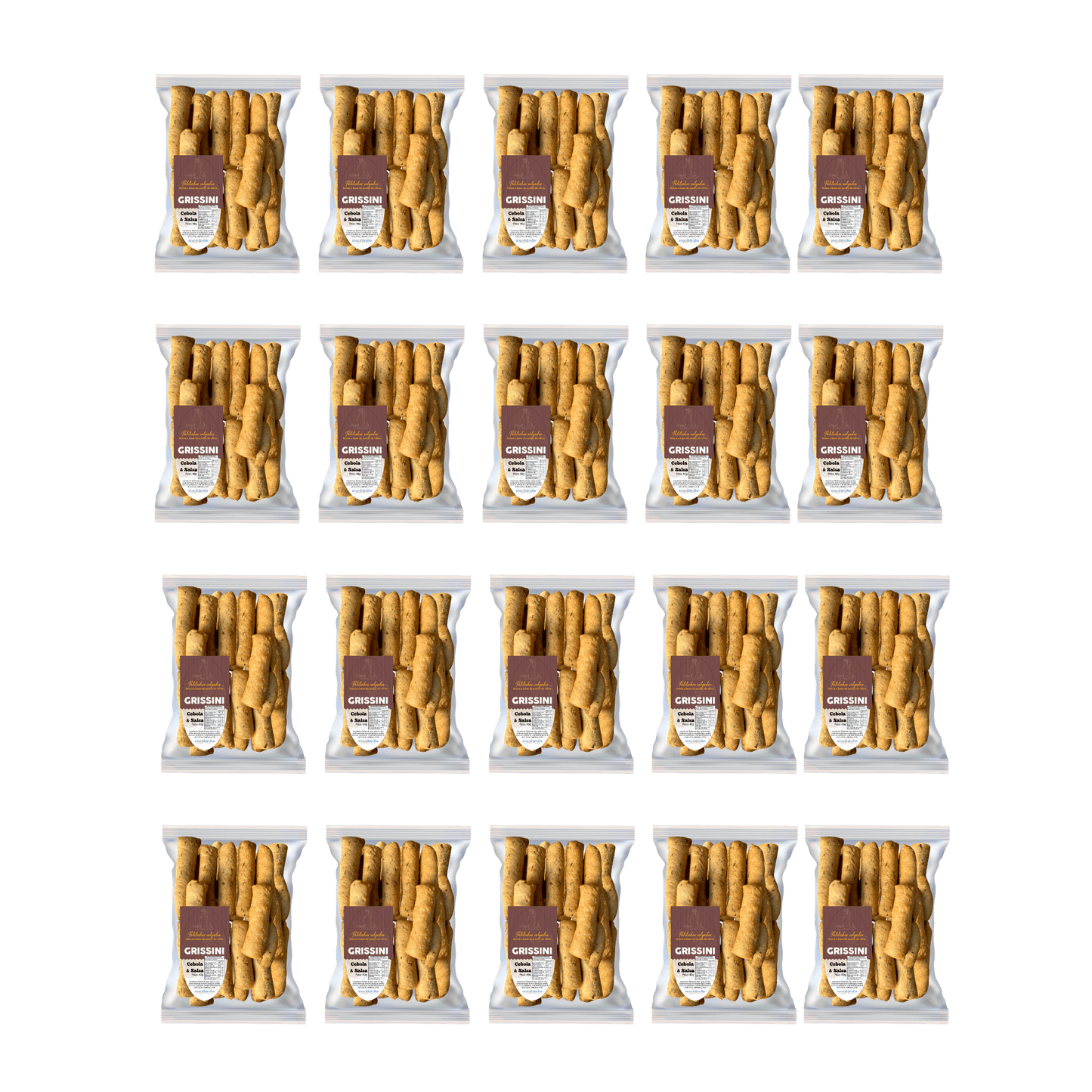 Mini Grissini de Cebola & Salsa