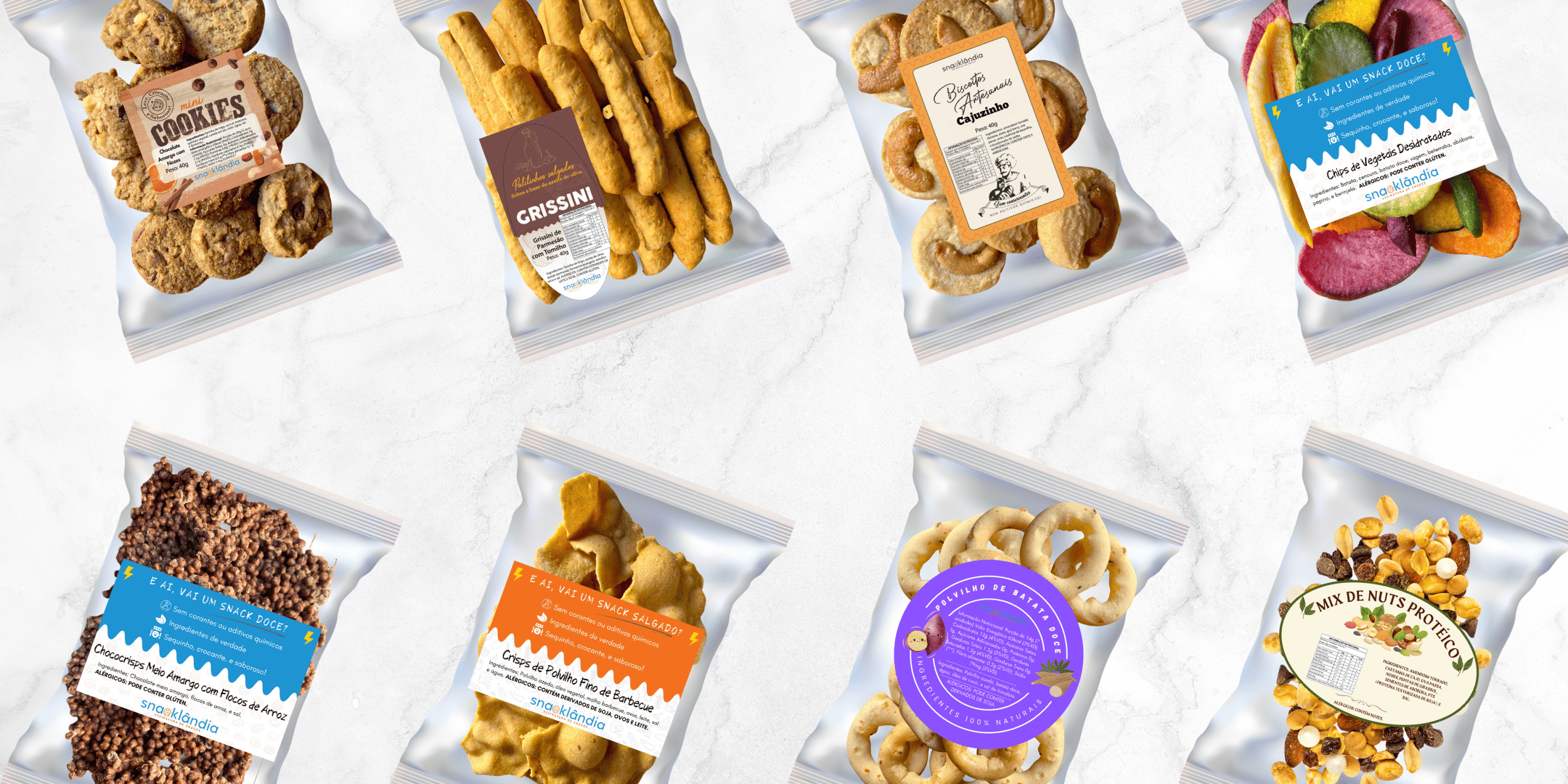 Snacks saudaveis variados
