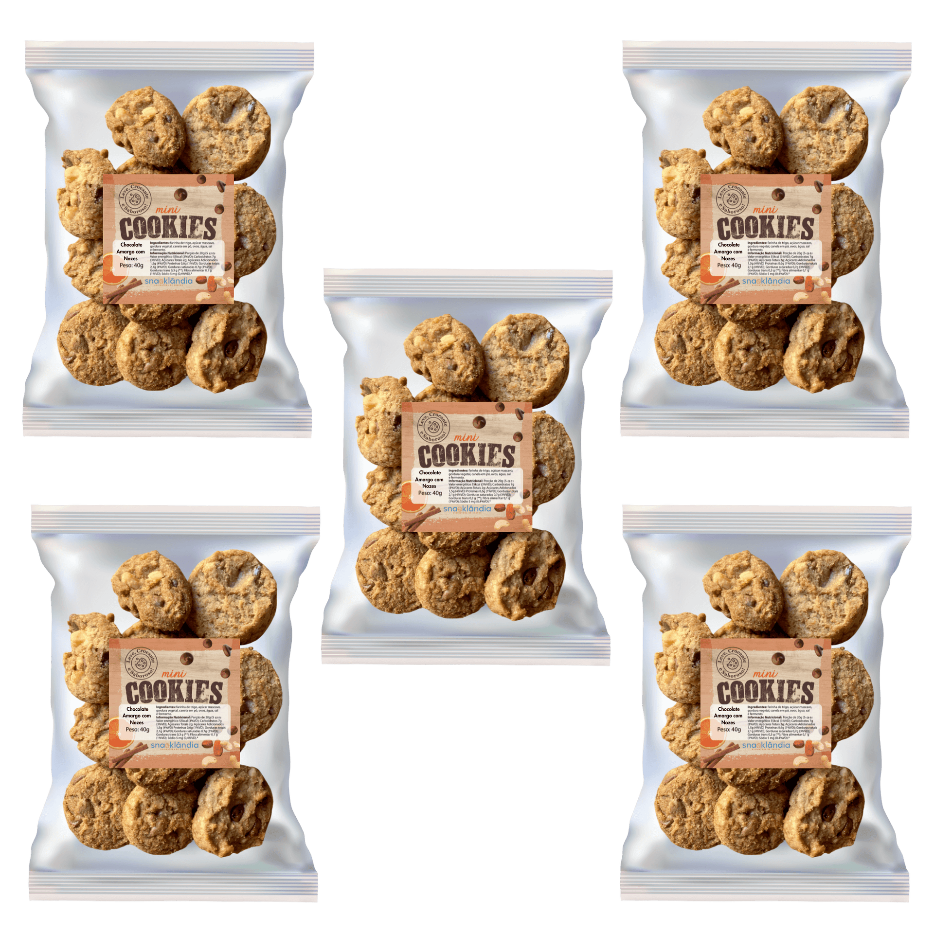 Cookie de Chocolate Amargo com Nozes – Snacklândia