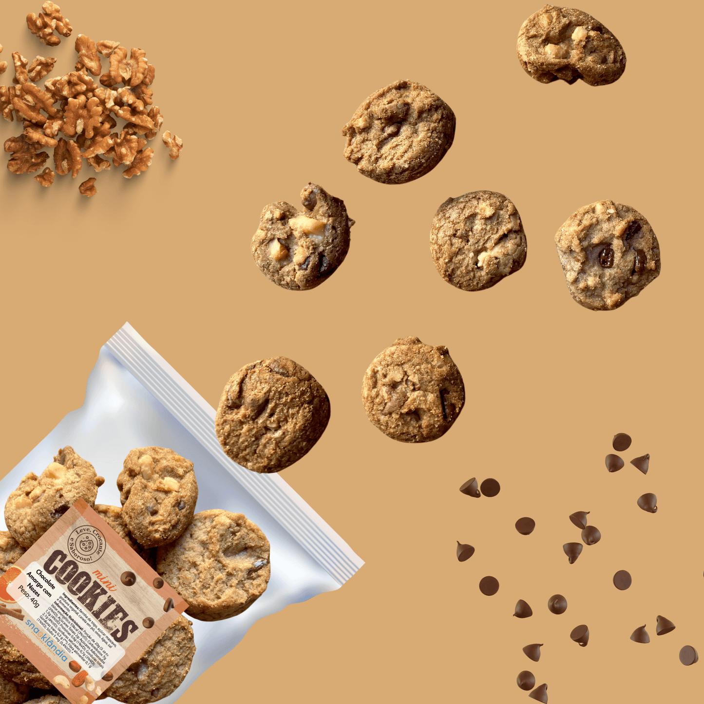 Cookie de Chocolate Amargo com Nozes